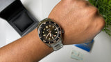 Seiko Prospex Sea Diver Automatic Brown Dial Silver Steel Strap Watch For Men - SPB240J1