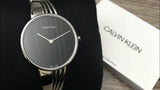 Calvin Klein Drift Black Dial Silver Steel Strap Watch for Women - K6S2N111