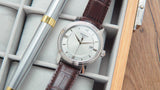 Tissot T Classic Bridgeport Silver Dial Jam Tangan Tali Kulit Coklat Untuk Pria - T097.410.16.038.00