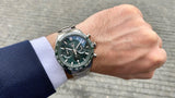 Tag Heuer Carrera Chronograph 44mm Green Dial Silver Steel Strap Watch for Men - CBN2A1N.BA0643