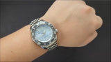 Seiko Prospex Limited Edition Automatic GMT Glacier Blue Dial Silver Steel Strap Watch For Men - SPB385J1