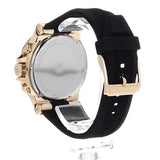 Michael Kors Dylan Chronograph Black Dial Black Rubber Strap Watch For Women - MK8556