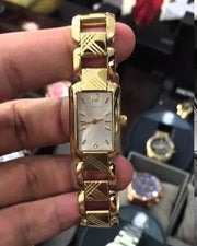 Burberry Heritage Silver Dial Brown Leather Strap Watch for Women - BU4213