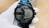 Diesel Daddy 2.0 Chronograph Quartz Grey Dial Blue Steel Strap Watch For Men - DZ7414
