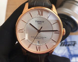 Tissot Chemin Des Tourelles Powermatic 80 Silver Dial Brown Leather Strap Jam Tangan Untuk Pria - T099.407.36.038.00