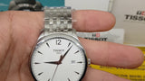Tissot T Classic Tradition Jam Tangan Tali Baja Perak Dial Putih Untuk Pria - T063.610.11.037.00