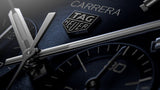 Tag Heuer Carrera Chronograph Blue Dial Silver Steel Strap Watch for Men - CBN2A1A.BA0643