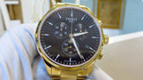 Tissot Chrono XL Classic Black Dial Gold Steel Strap Watch for Men - T116.617.33.051.00