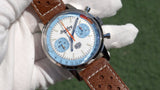 Breitling Top Time Deus Limited Edition White Dial Brown Leather Strap Watch for Men - A233112A1A1X1