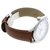Tissot Gentleman Silver Dial Brown Leather Strap Watch For Men - T127.410.16.031.00