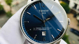 Tissot Chemin Des Tourelles Powermatic 80 Blue Dial Blue Leather Strap Watch for Men - T099.407.16.047.00