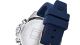 Tommy Hilfiger Mason Blue Dial Blue Rubber Strap Watch for Men - 1791791