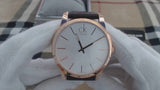 Calvin Klein City White Dial Brown Leather Strap Watch for Men - K2G21629