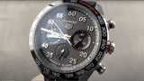 Tag Heuer Carrera Porsche Chronograph Special Edition Black Dial Black Leather Strap Watch for Men - CBN2A1F.FC6492