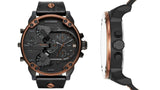 Diesel Mr Daddy 2.0 Chronograph Black Dial Black Steel Strap Watch For Men - DZ7400