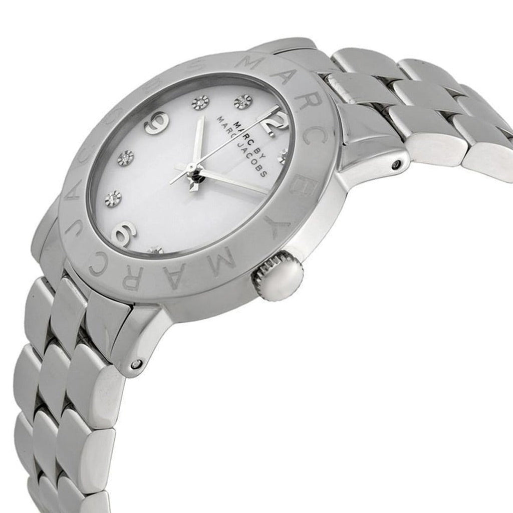 MARC JACOBS Stainless Steel AMY Quartz White Dial Ladies Water Resistant Analog Marc Jacobs Amy White Dial Silver Steel Strap Watch for Women main image 3