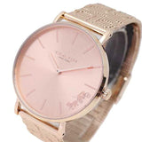 Coach Perry Rose Gold Dial Rose Gold Mesh Bracelet Watch for Women - 14503343