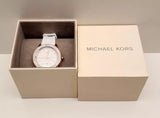 Michael Kors Runway Quartz White Dial White Rubber Strap Watch For Women - MK6853