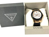 Guess Limelight Quartz White Dial Black Leather Strap Watch For Women - W0775L9