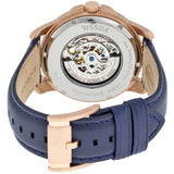 Fossil Grant Mechanical Blue Dial Blue Leather Strap Watch for Men - ME3054