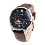 Fossil Townsman Automatic Black Dial Brown Leather Strap Watch for Men - ME3061