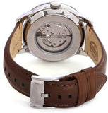 Fossil Townsman Automatic White Dial Brown Leather Strap Watch for Men - ME3064