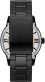 Fossil Townsman Automatic Skeleton Black Dial Black Steel Strap Watch for Men - ME3197