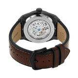 Fossil Everett Automatic Analog Black Dial Brown Leather Strap Watch for Men - ME3207