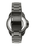 Fossil Bronson Automatic Skeleton Black Dial Grey Steel Strap Watch for Men - ME3218