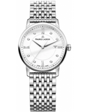 Maurice Lacroix Eliros Date White Dial Silver Steel Strap Watch for Women - EL1094-SS002-150-1