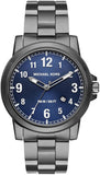 Michael Kors Paxton Analog Blue Dial Grey Steel Strap Watch For Men - MK8499