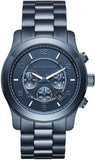 Michael Kors Runway Chronograph Blue Dial Blue Steel Strap Watch For Men - MK8538