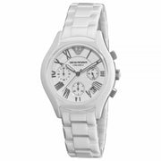 Emporio Armani Chronograph Ceramic White Dial Watch For Women - AR1403