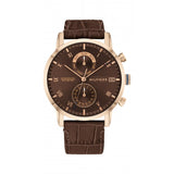 Tommy Hilfiger Kane Brown Dial Brown Leather Strap Watch for Men - 1710400