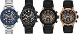 Tag Heuer Carrera Automatic Chronograph Steel & Gold Dial Black Leather Strap Watch for Men - CBG2051.FC6426
