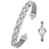Emporio Armani Quartz Silver Dial Silver Steel Strap Watch For Women - AR7361