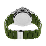 Michael Kors Everest Chronograph Black Dial Green Silicone Strap Watch For Men - MK8981