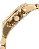 Michael Kors Bradshaw Chronograph Black Dial Gold Steel Strap Watch For Women - MK6959