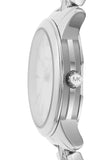 Michael Kors Runway Mercer Quartz Mother of Pearl Blue Dial Silver Steel Strap Watch For Women - MK6857