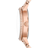 Michael Kors Melissa Pave Quartz Rose Gold Dial Rose Gold Steel Strap Watch for Women - MK4372