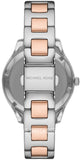 Michael Kors Liliane Quartz Mother of Pearl White Dial Two Tone Steel Strap Watch For Women - MK1048