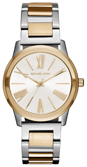 Michael Kors Hartman Quartz White Dial Two Tone Steel Strap Watch For Women - MK3521