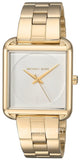 Michael Kors Lake Quartz White Dial Gold Steel Strap Watch For Women - MK3644