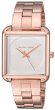 Michael Kors Lake Quartz White Dial Rose Gold Steel Strap Watch For Women - MK3645