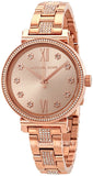 Michael Kors Sofie Quartz Rose Gold Dial Rose Gold Steel Strap Watch For Women - MK3882