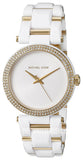 Michael Kors Delray Rose Gold Dial White Steel Strap Watch for Women - MK4315