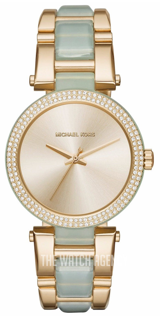 Michael Kors Delray Rose Gold Dial Two Tone Steel Strap Watch for Women - MK4317