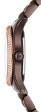 Michael Kors Lexington Three-Hand Brown Dial Brown Steel Strap Watch for Women - MK4844