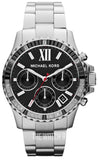 Michael Kors Everest Chronograph Black Dial Silver Steel Strap Watch For Women - MK5753