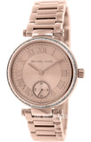 Michael Kors Skylar Quartz Rose Gold Dial Rose Gold Steel Strap Watch For Women - MK5971